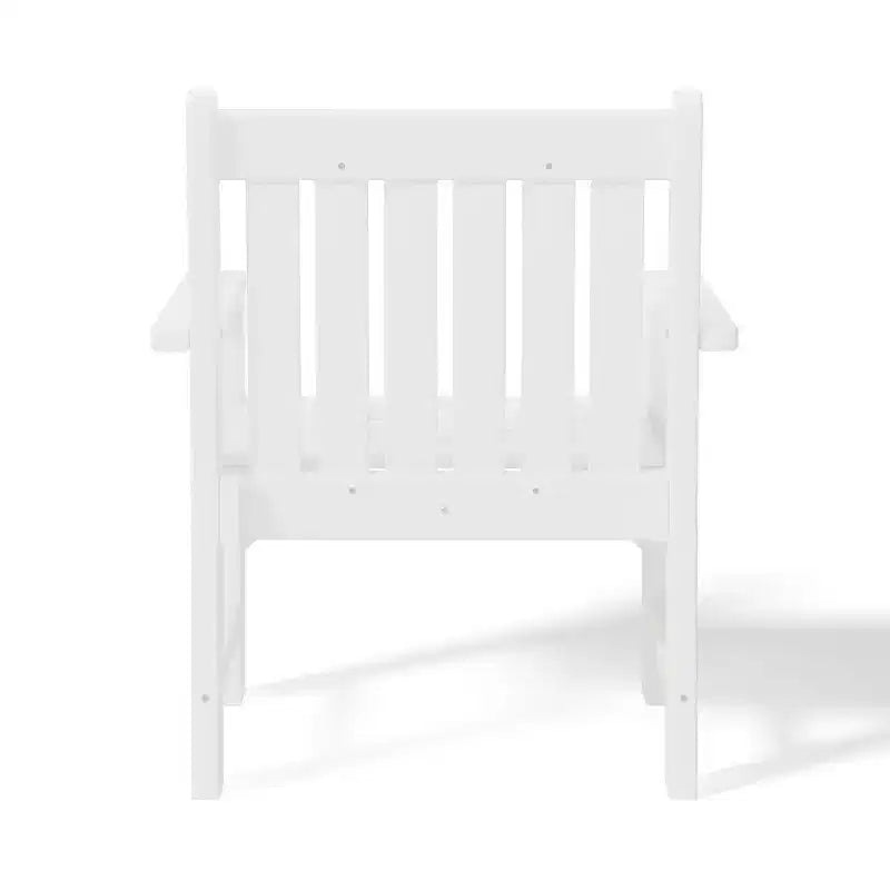 WestinTrends Malibu Sedie da pranzo Adirondack per esterni in HDPE (Set da 2), Bianco