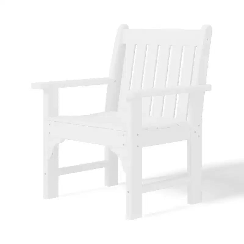 WestinTrends Malibu Sedie da pranzo Adirondack per esterni in HDPE (Set da 2), Bianco