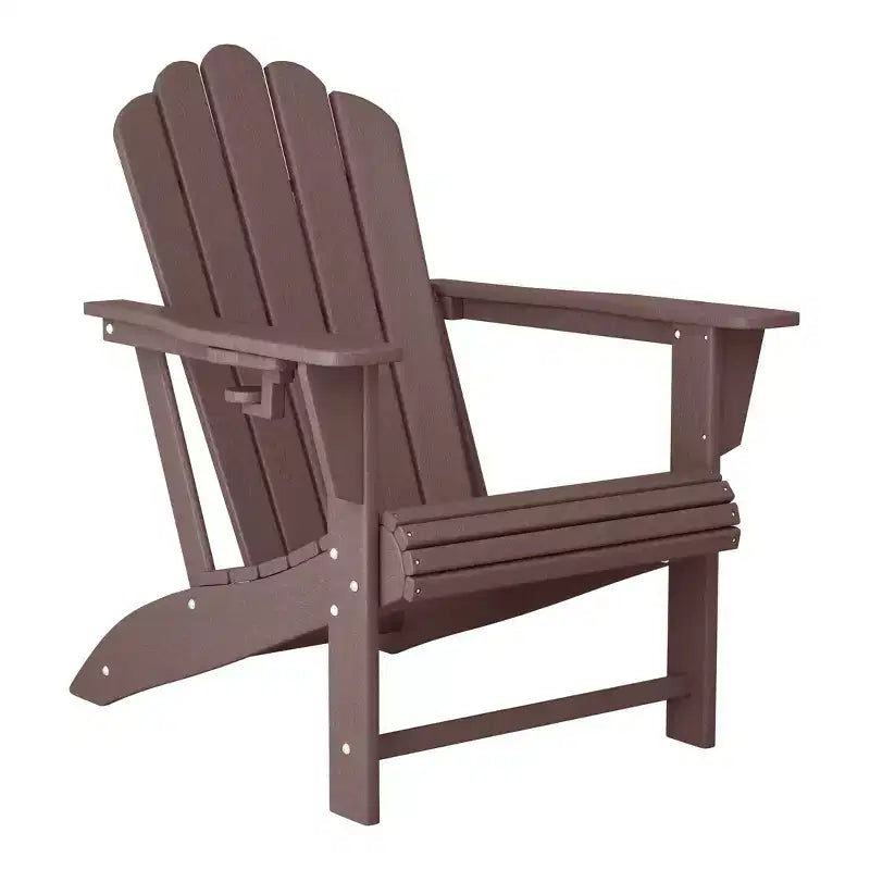 WestinTrends Highland - Sedie Adirondack da Esterno in HDPE con Portabicchieri (Set da 2)