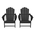 WestinTrends Highland Outdoor Patio HDPE Adirondack Chairs With Cup Holders (Set of 2)