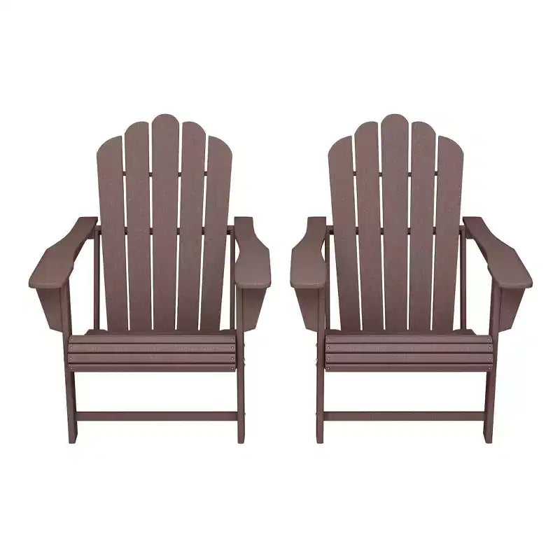 WestinTrends Highland - Sedie Adirondack da Esterno in HDPE con Portabicchieri (Set da 2)