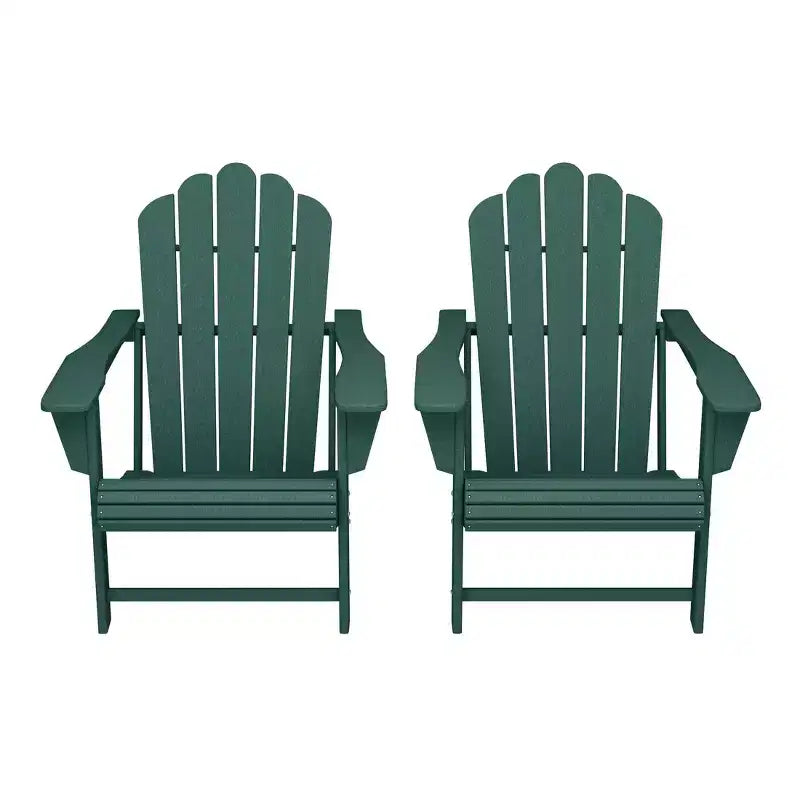WestinTrends Highland - Sedie Adirondack da Esterno in HDPE con Portabicchieri (Set da 2)
