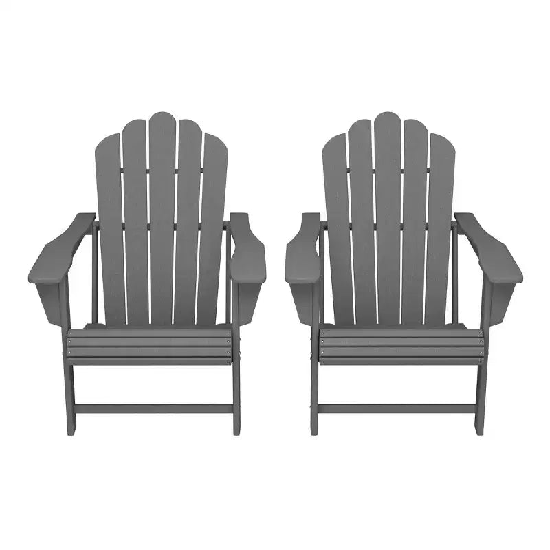 WestinTrends Highland - Sedie Adirondack da Esterno in HDPE con Portabicchieri (Set da 2)