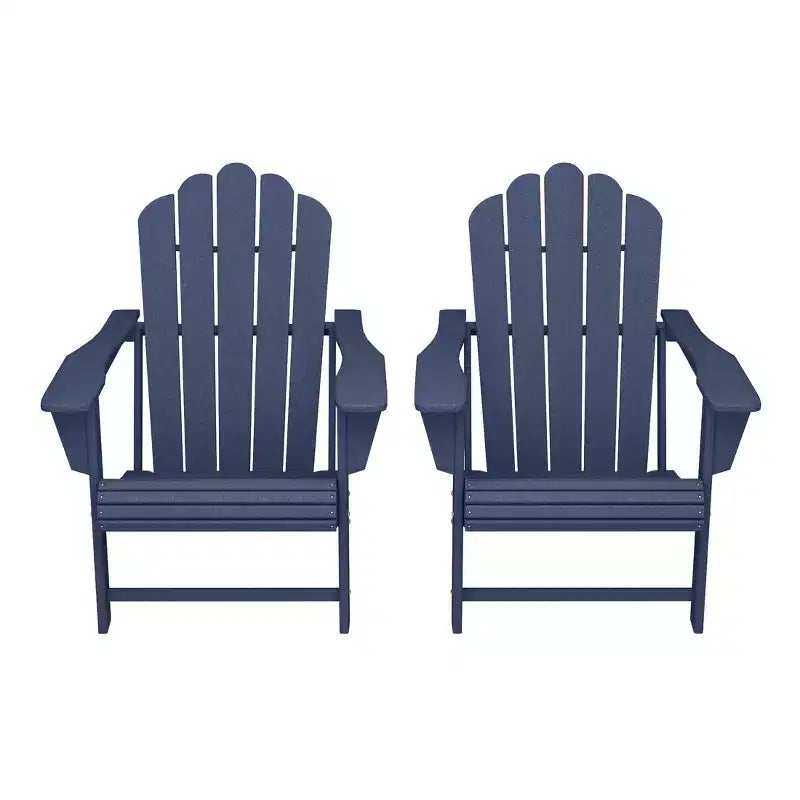 WestinTrends Highland - Sedie Adirondack da Esterno in HDPE con Portabicchieri (Set da 2)