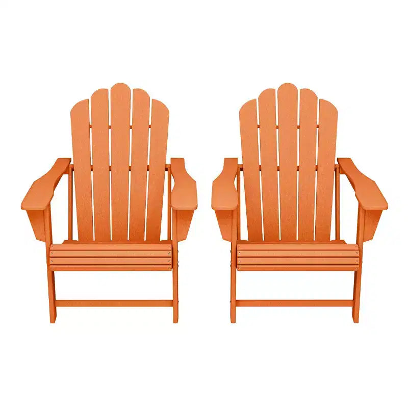 WestinTrends Highland - Sedie Adirondack da Esterno in HDPE con Portabicchieri (Set da 2)