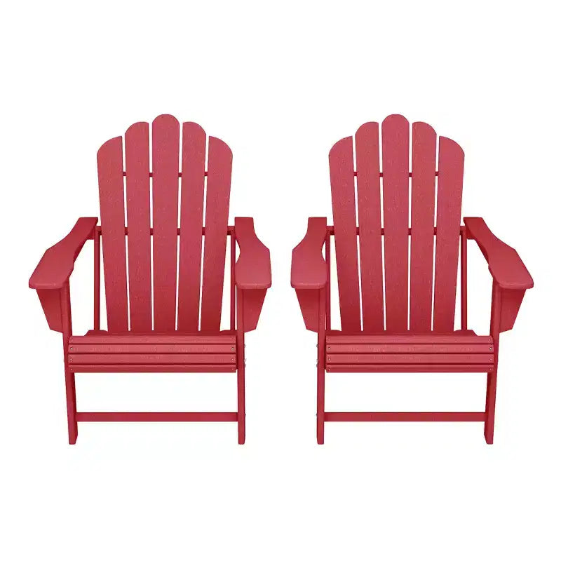 WestinTrends Highland - Sedie Adirondack da Esterno in HDPE con Portabicchieri (Set da 2)