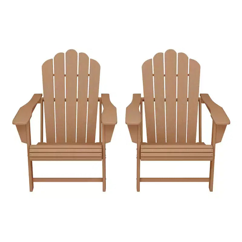 WestinTrends Highland - Sedie Adirondack da Esterno in HDPE con Portabicchieri (Set da 2)