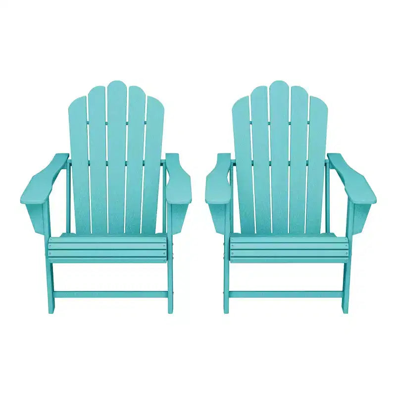 WestinTrends Highland - Sedie Adirondack da Esterno in HDPE con Portabicchieri (Set da 2)