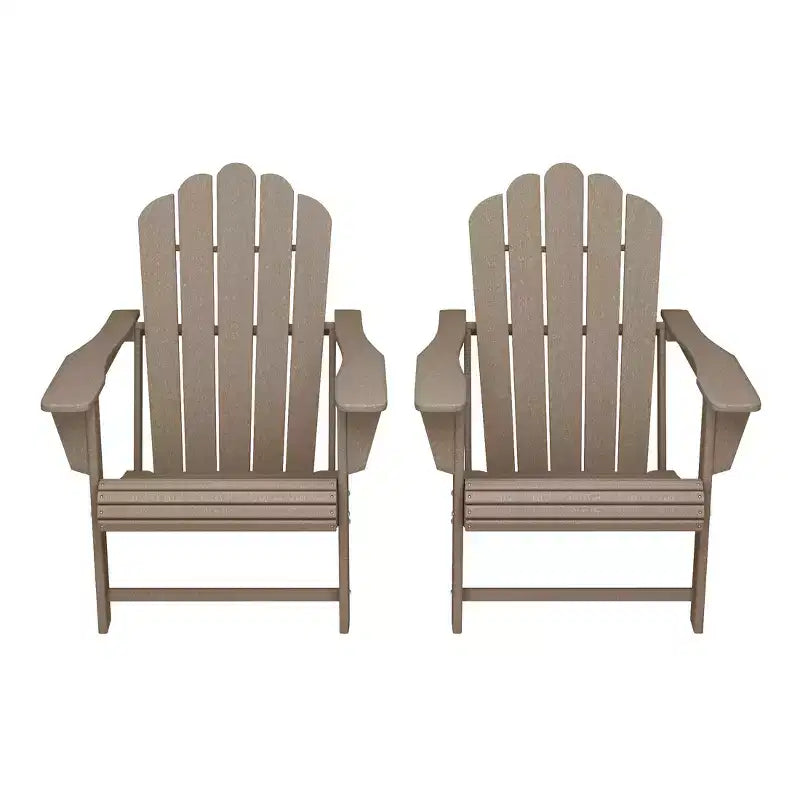 WestinTrends Highland - Sedie Adirondack da Esterno in HDPE con Portabicchieri (Set da 2)