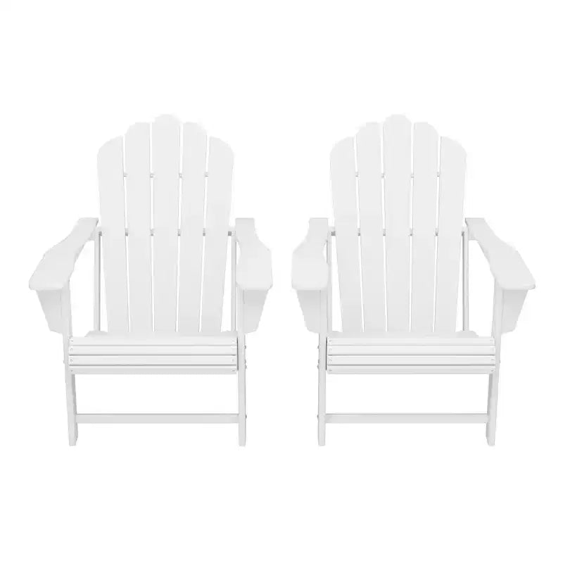 WestinTrends Highland - Sedie Adirondack da Esterno in HDPE con Portabicchieri (Set da 2)