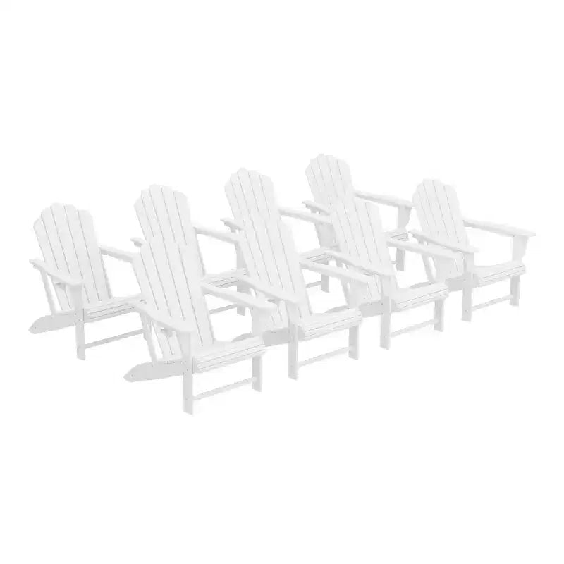 WestinTrends Sedie Adirondack da Esterno in HDPE Highland con Portabicchieri (Set da 8)