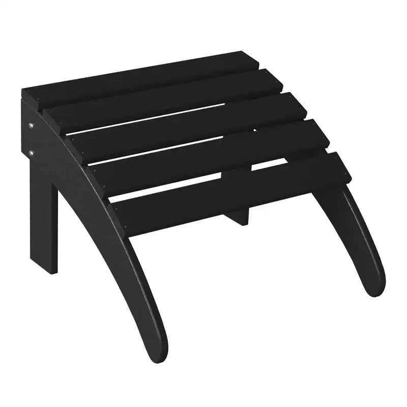WestinTrends Highland Set di 4 sedie Adirondack da esterno in HDPE con poggiapiedi e portabicchieri