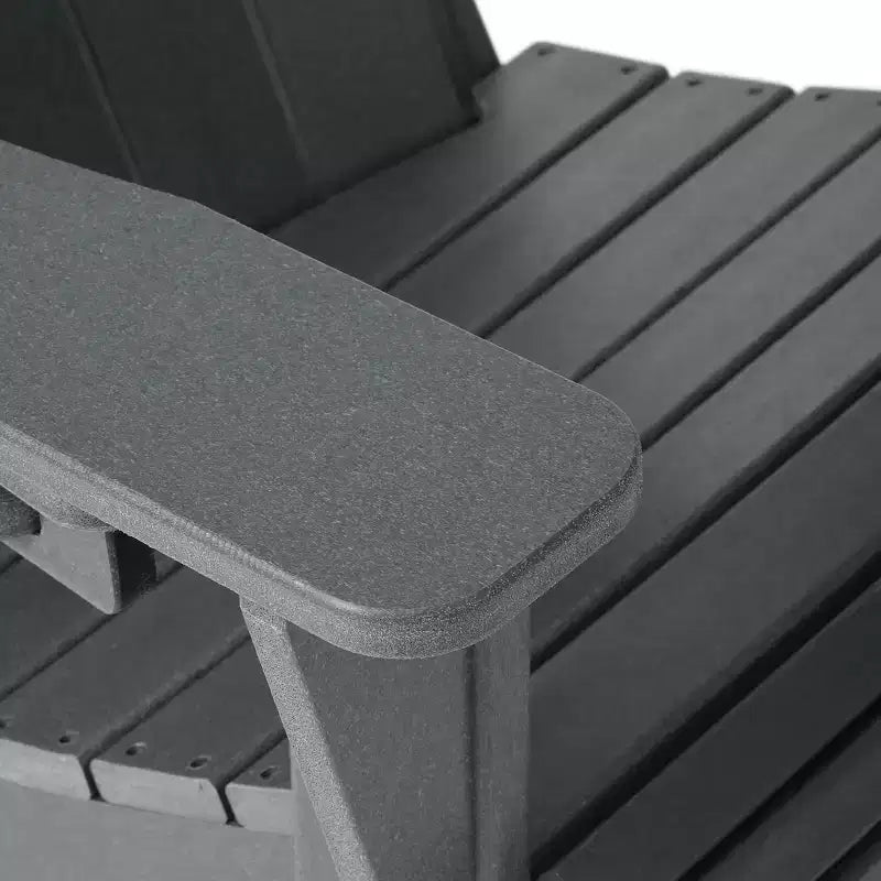 WestinTrends Highland Set di 4 sedie Adirondack da esterno in HDPE con poggiapiedi e portabicchieri