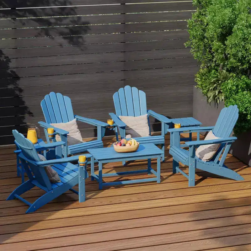 Set da conversazione Adirondack WestinTrends Highland a 7 pezzi in HDPE per esterni