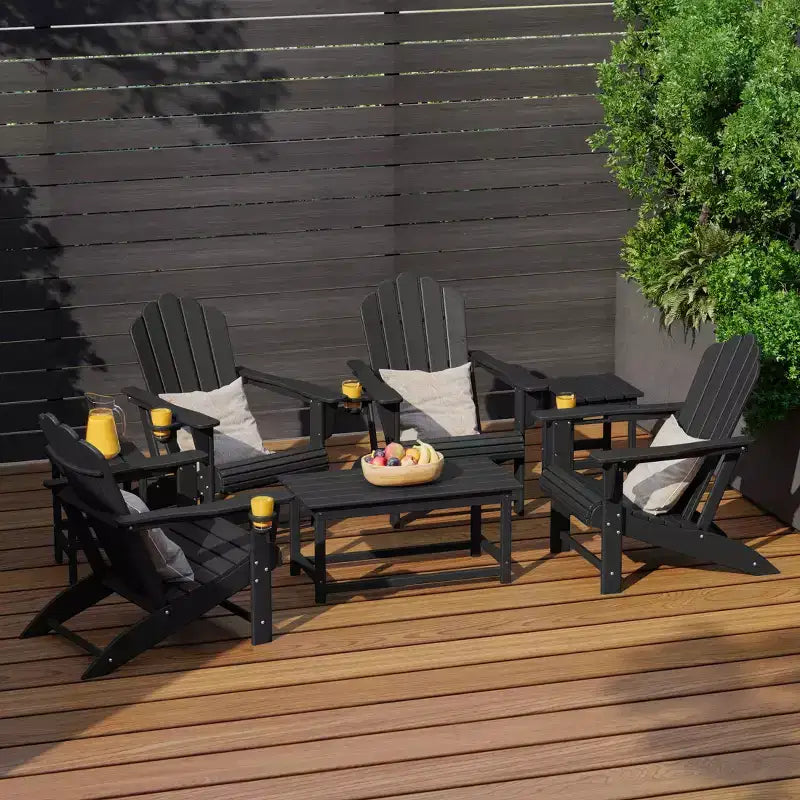 Set da conversazione Adirondack WestinTrends Highland a 7 pezzi in HDPE per esterni