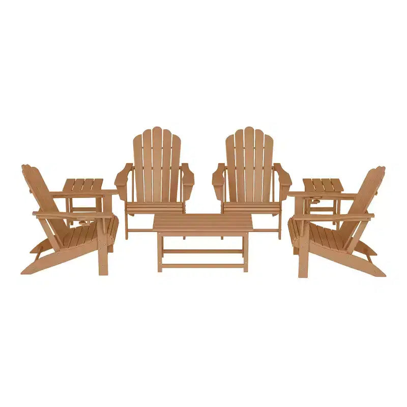 Set da conversazione Adirondack WestinTrends Highland a 7 pezzi in HDPE per esterni