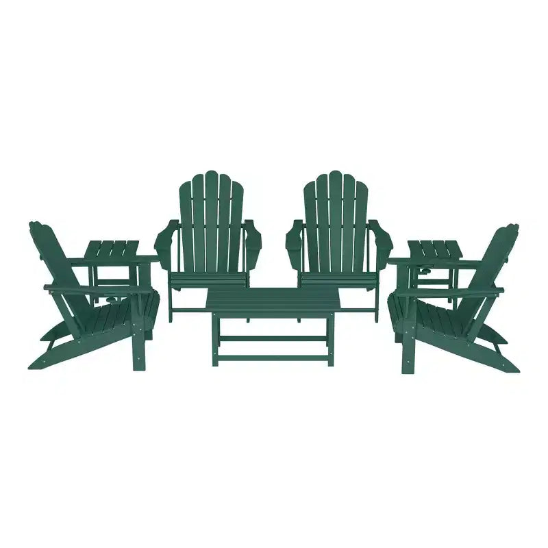 Set da conversazione Adirondack WestinTrends Highland a 7 pezzi in HDPE per esterni