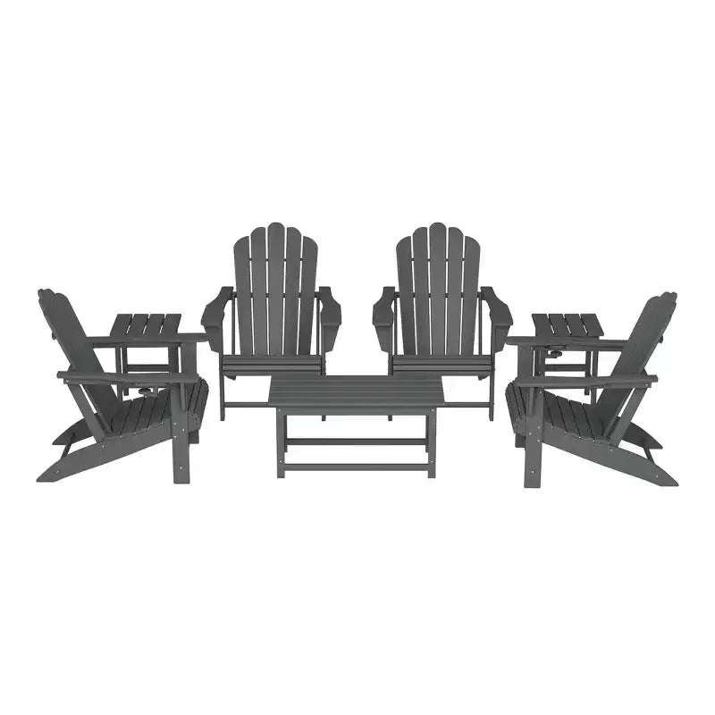 Set da conversazione Adirondack WestinTrends Highland a 7 pezzi in HDPE per esterni