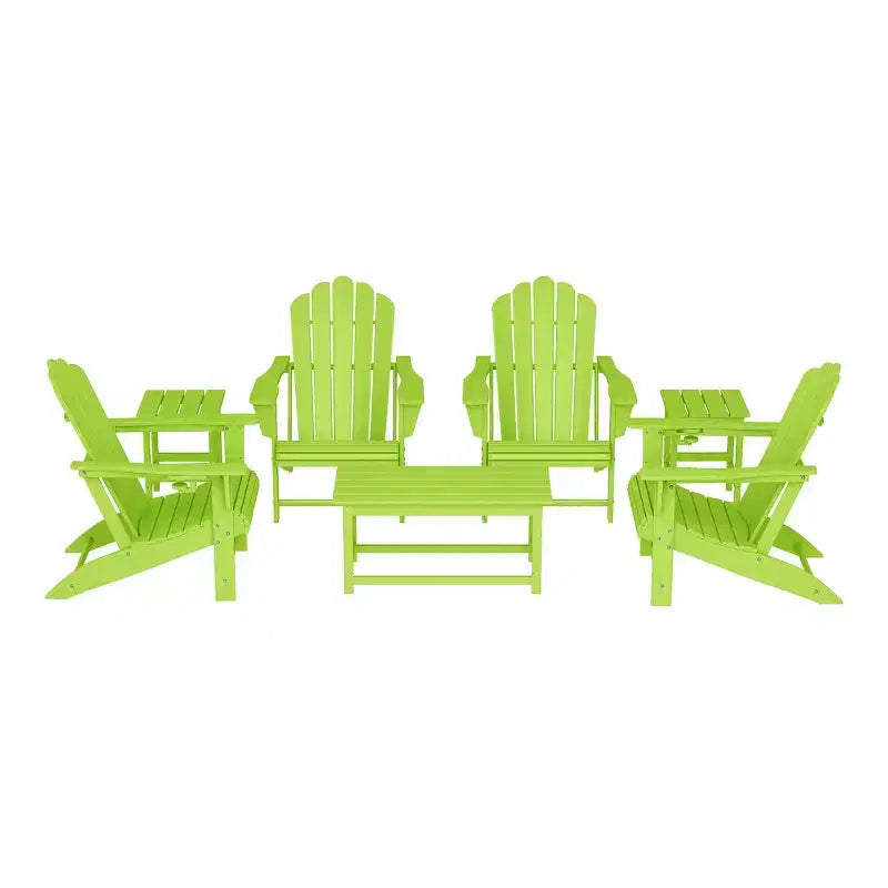 Set da conversazione Adirondack WestinTrends Highland a 7 pezzi in HDPE per esterni