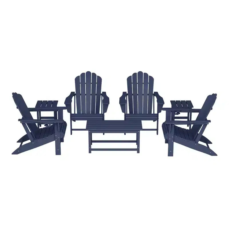 Set da conversazione Adirondack WestinTrends Highland a 7 pezzi in HDPE per esterni