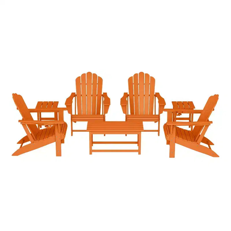 Set da conversazione Adirondack WestinTrends Highland a 7 pezzi in HDPE per esterni