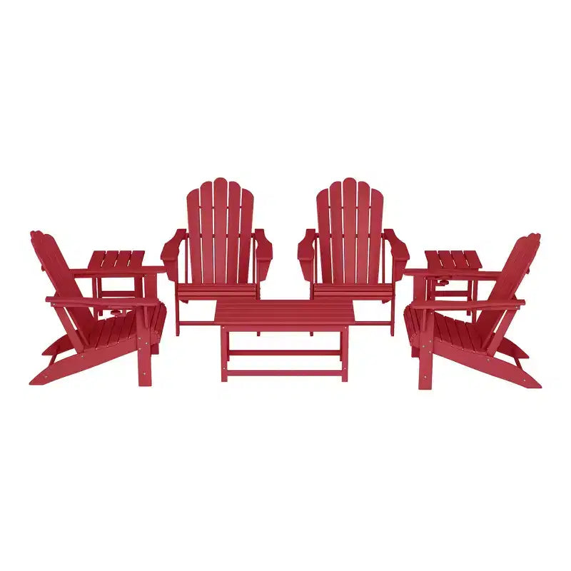 Set da conversazione Adirondack WestinTrends Highland a 7 pezzi in HDPE per esterni