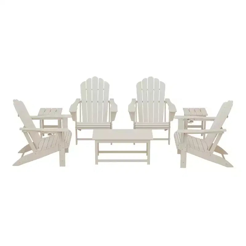 Set da conversazione Adirondack WestinTrends Highland a 7 pezzi in HDPE per esterni
