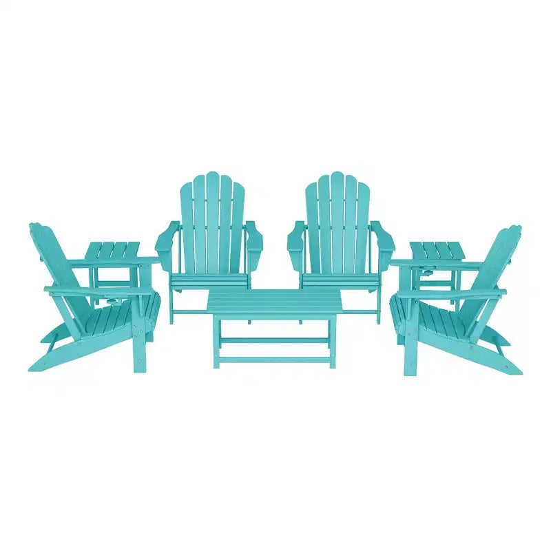 Set da conversazione Adirondack WestinTrends Highland a 7 pezzi in HDPE per esterni