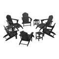 WestinTrends Highland 12-Piece HDPE Outdoor Patio Furniture Adirondack Chair Conversation Table Set