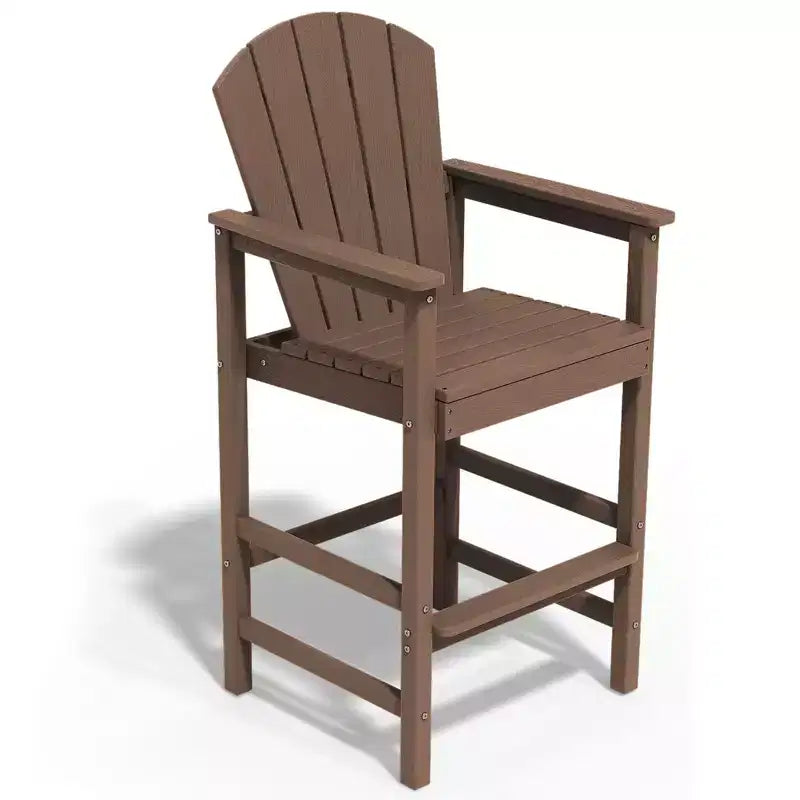 Hyleory Set da Bar 3 Pezzi in HDPE con Sgabelli Bar Adirondack - Mobili da Esterno Durevoli per un Intrattenimento di Stile