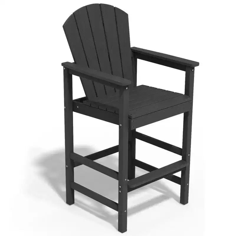 Hyleory Set da Bar 3 Pezzi in HDPE con Sgabelli Bar Adirondack - Mobili da Esterno Durevoli per un Intrattenimento di Stile