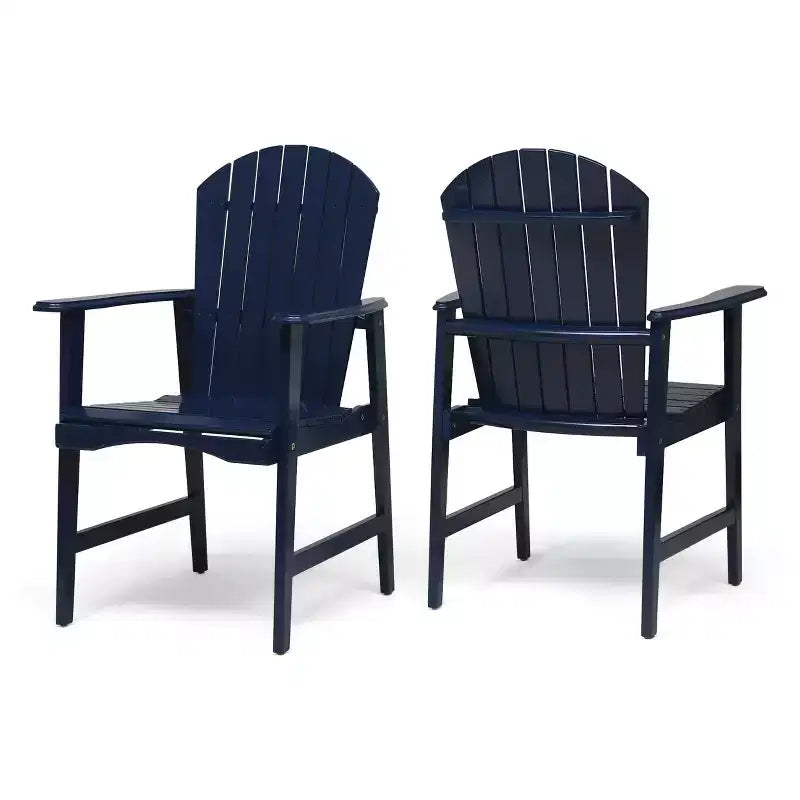 Christopher Knight Home Chaises de salle à manger d'extérieur Adirondack en bois d'acacia Malibu (lot de 2)
