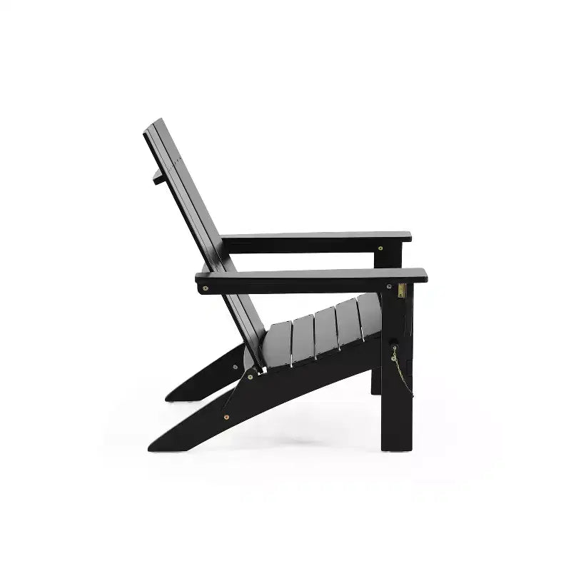 Sedia pieghevole Adirondack alta da esterno GDFStudio Gurekam in legno di acacia