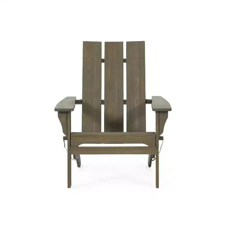 Sedia pieghevole Adirondack alta da esterno GDFStudio Gurekam in legno di acacia