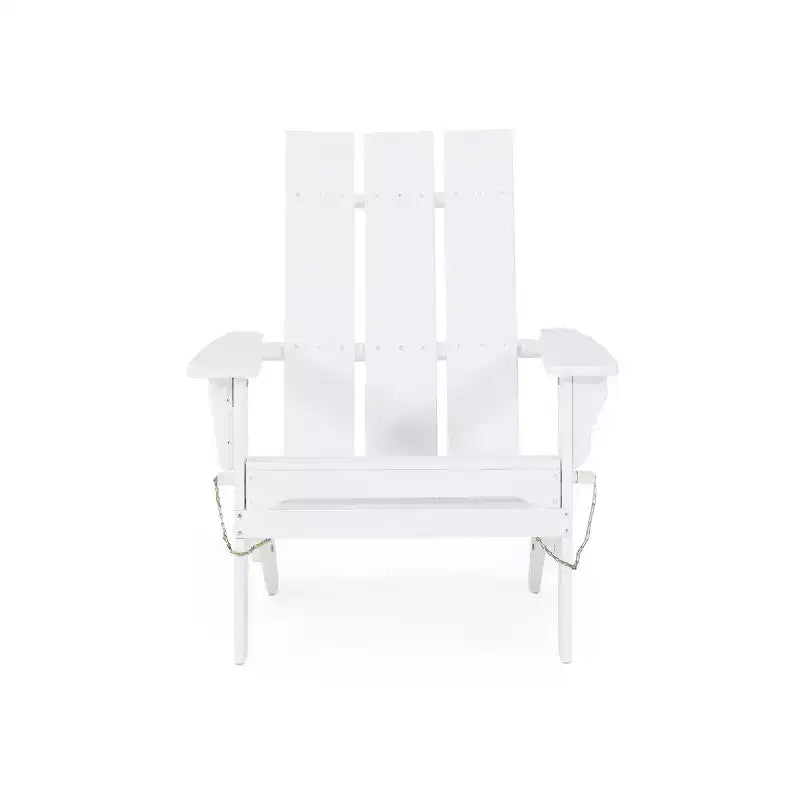 Sedia pieghevole Adirondack alta da esterno GDFStudio Gurekam in legno di acacia
