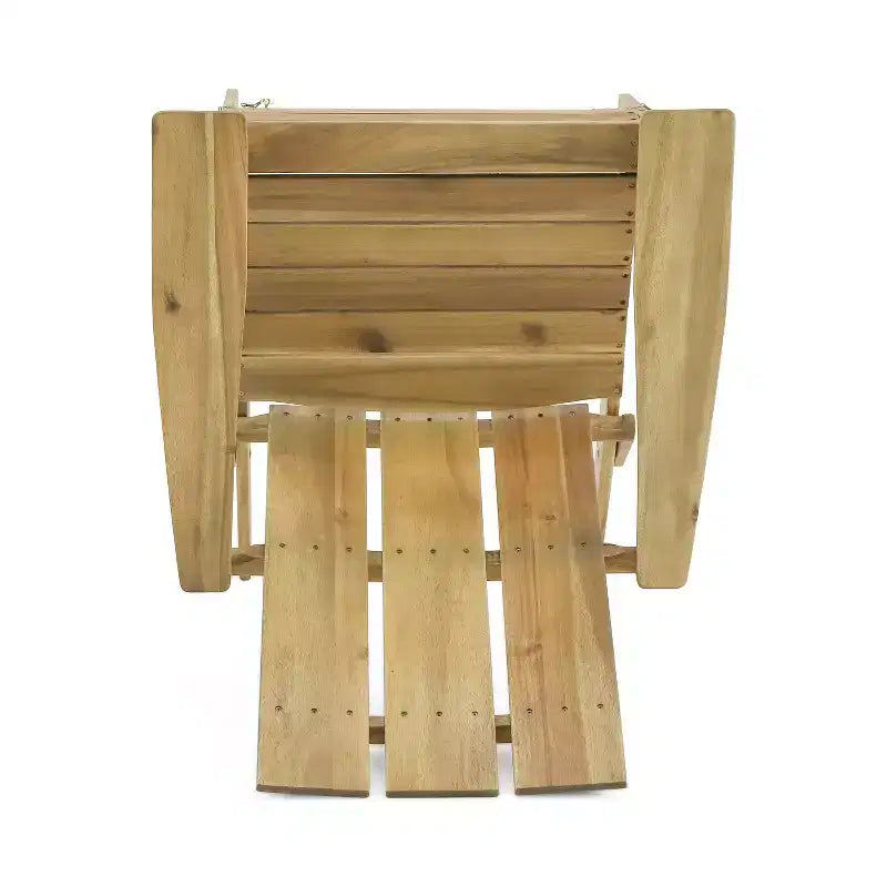 Sedia pieghevole Adirondack alta da esterno GDFStudio Gurekam in legno di acacia