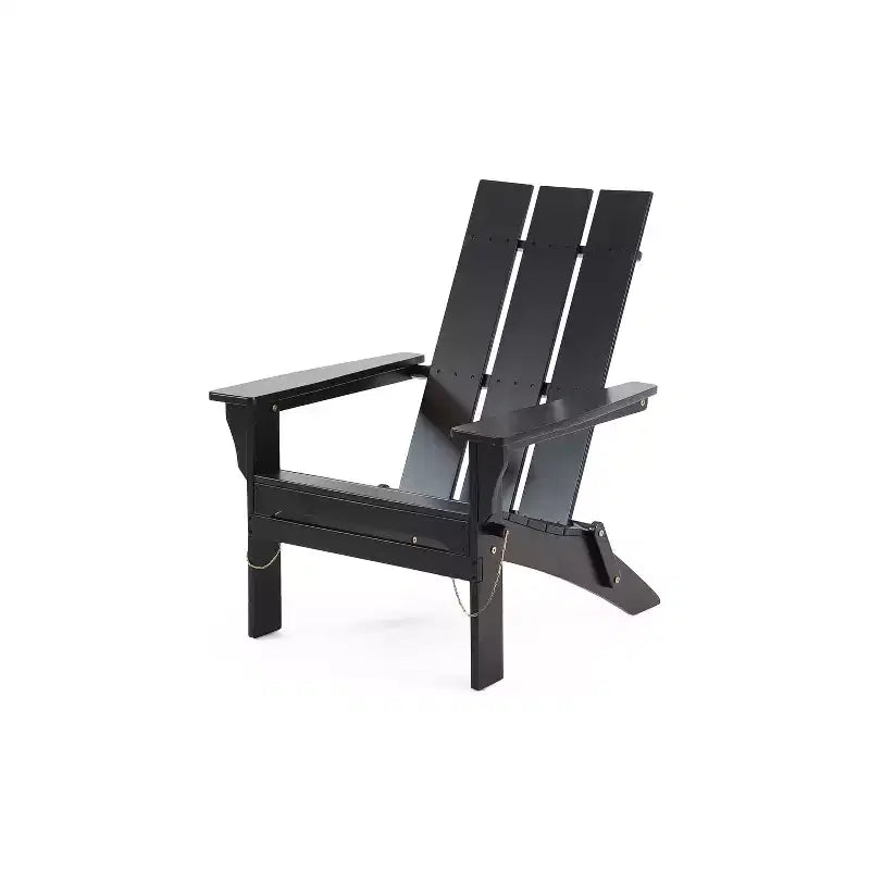 Sedia pieghevole Adirondack alta da esterno GDFStudio Gurekam in legno di acacia