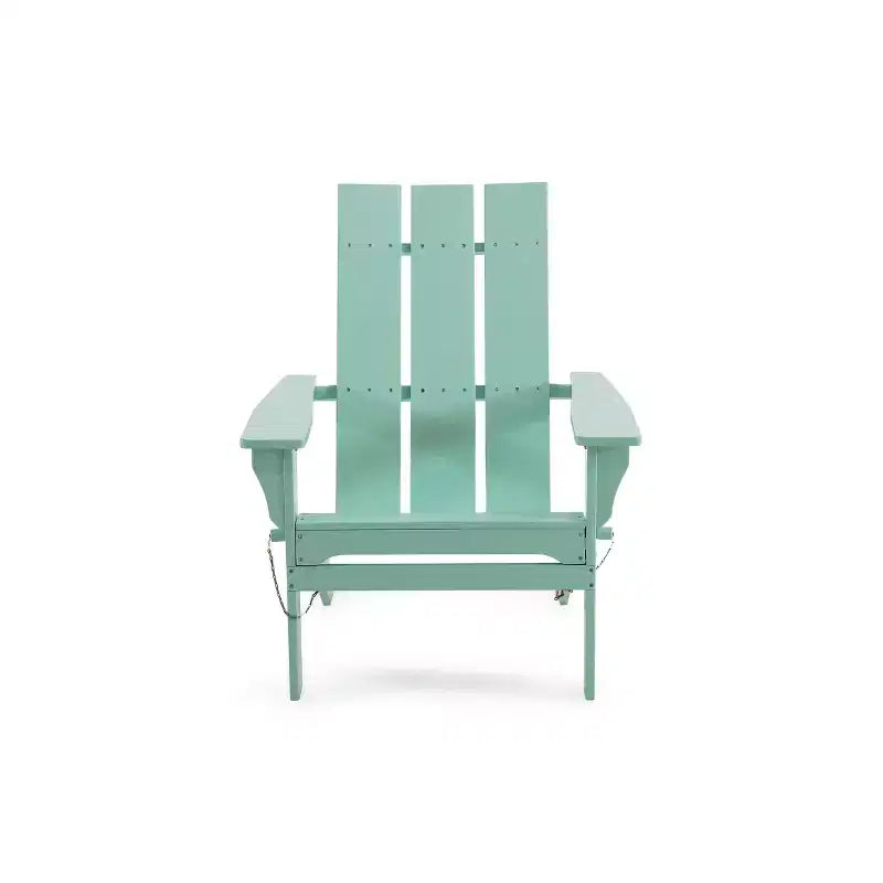 Chaise Adirondack pliante d'extérieur GDFStudio Gurekam en bois d'acacia à dossier haut