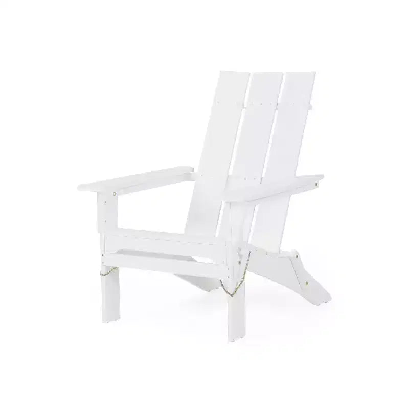 Chaise Adirondack pliante d'extérieur GDFStudio Gurekam en bois d'acacia à dossier haut
