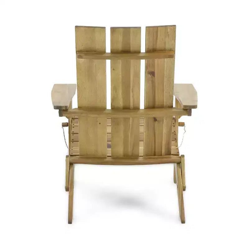GDFStudio Gurekam Sedia Adirondack Pieghevole da Esterno in Legno di Acacia con Schienale Alto (Set da 2)
