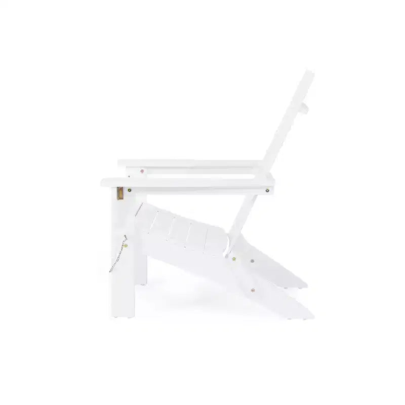 GDFStudio Gurekam Sedia Adirondack Pieghevole da Esterno in Legno di Acacia con Schienale Alto (Set da 2)