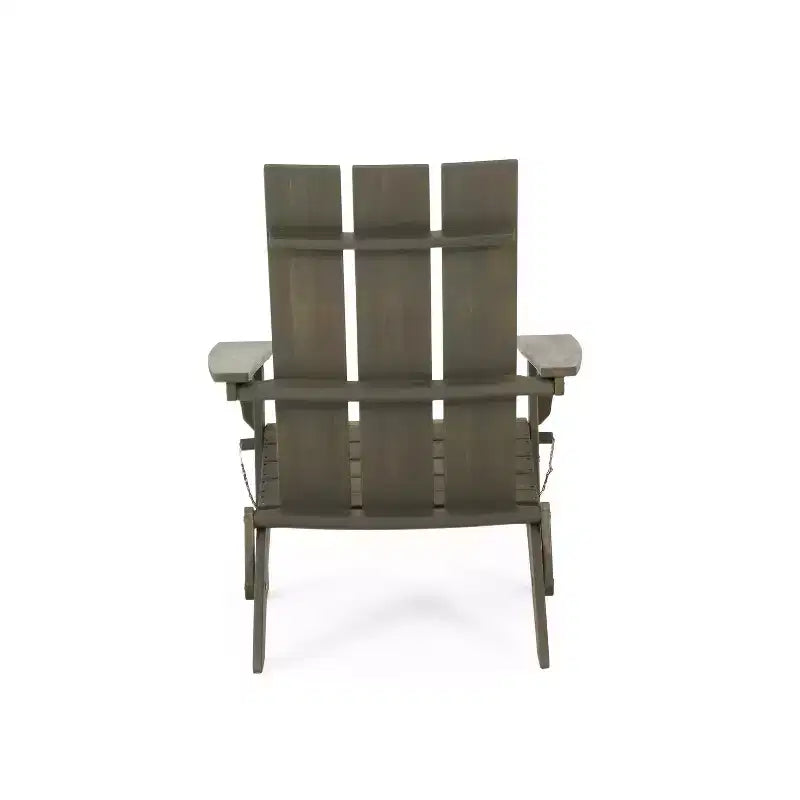 GDFStudio Gurekam Sedia Adirondack Pieghevole da Esterno in Legno di Acacia con Schienale Alto (Set da 2)