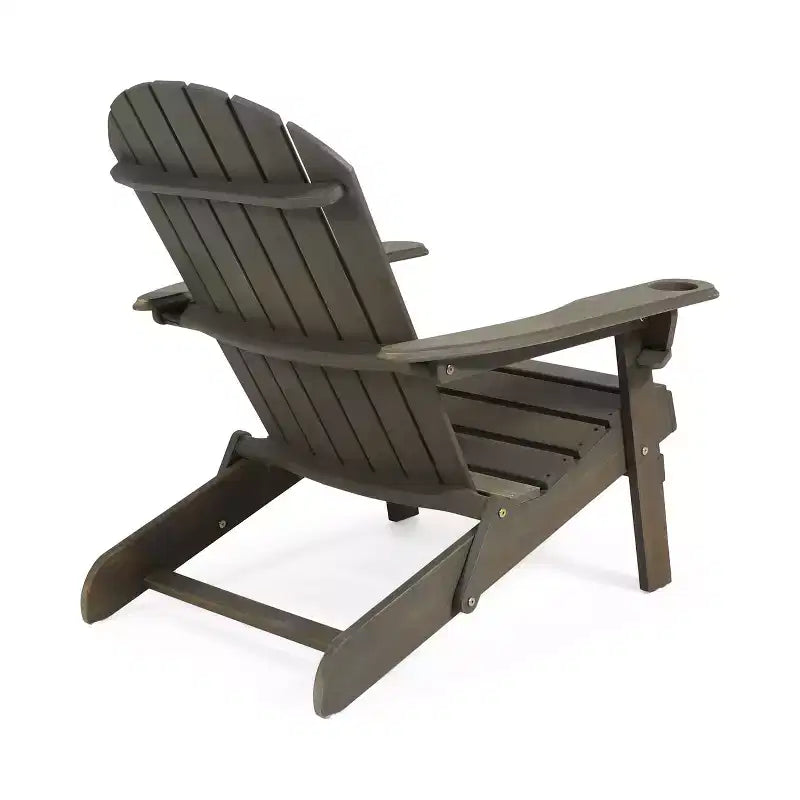 Christopher Knight Home Kandyce Sedia Adirondack Pieghevole da Esterno in Legno di Acacia con Portabicchieri