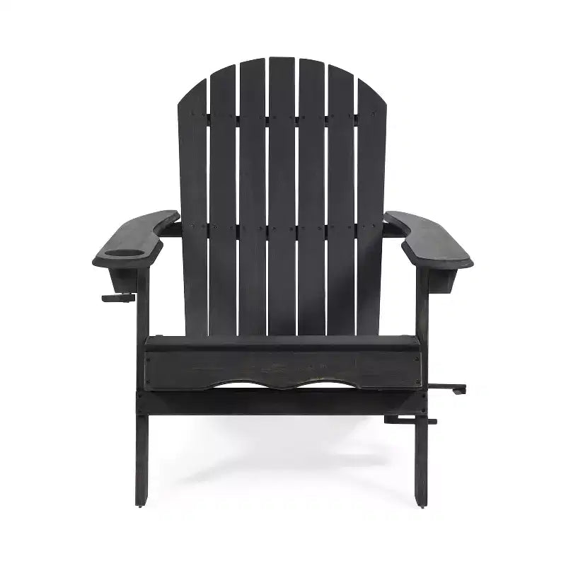 Christopher Knight Home Kandyce Outdoor Acacia Wood Folding Adirondack Chair with Cup Holder