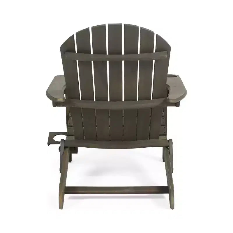 Christopher Knight Home Kandyce Chaise Adirondack pliante d'extérieur en bois d'acacia avec porte-gobelet (Lot de 2)