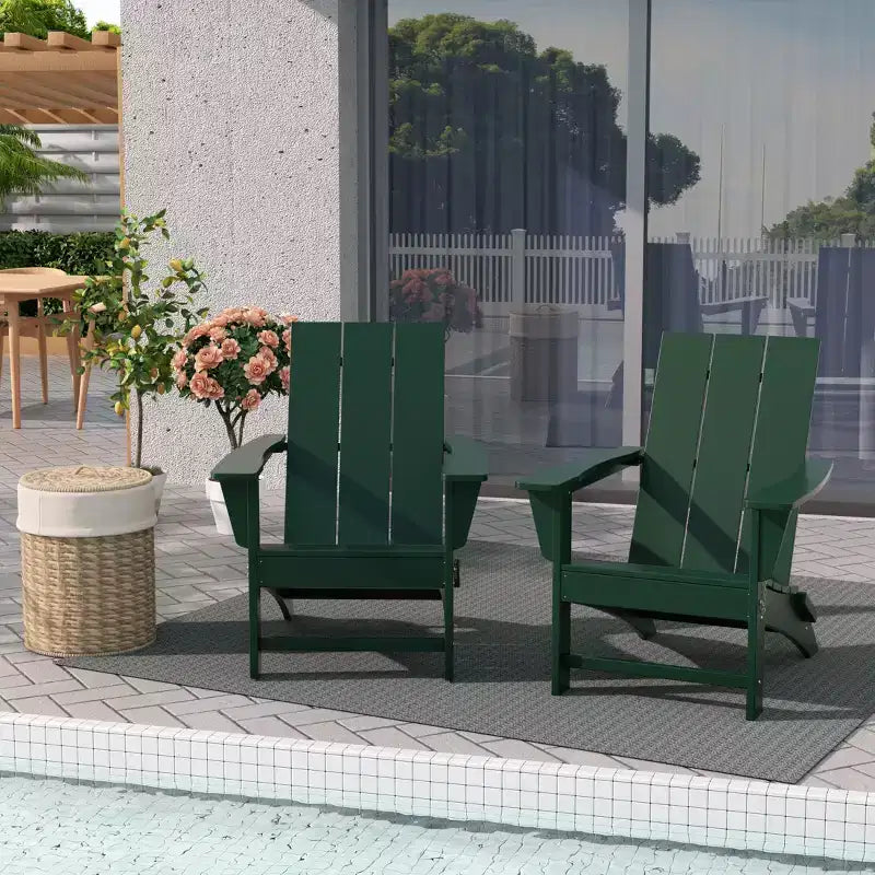 WestinTrends Chaise Adirondack pliante en PEHD Ashore (Lot de 2)