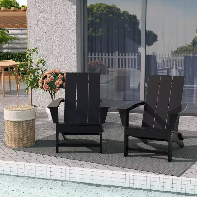 WestinTrends Chaise Adirondack pliante en PEHD Ashore (Lot de 2)