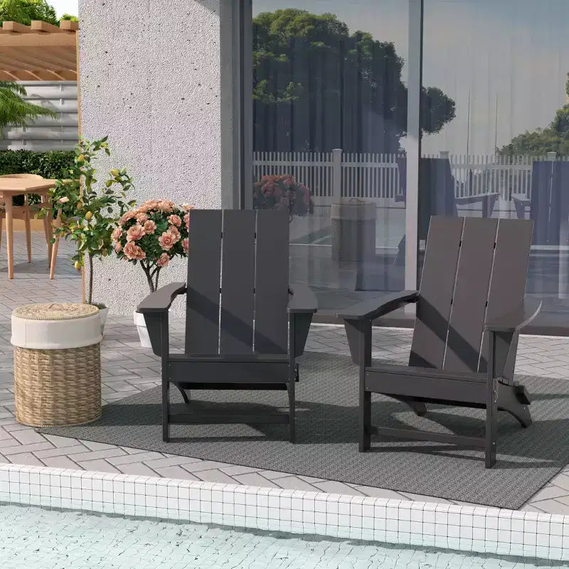 WestinTrends Chaise Adirondack pliante en PEHD Ashore (Lot de 2)