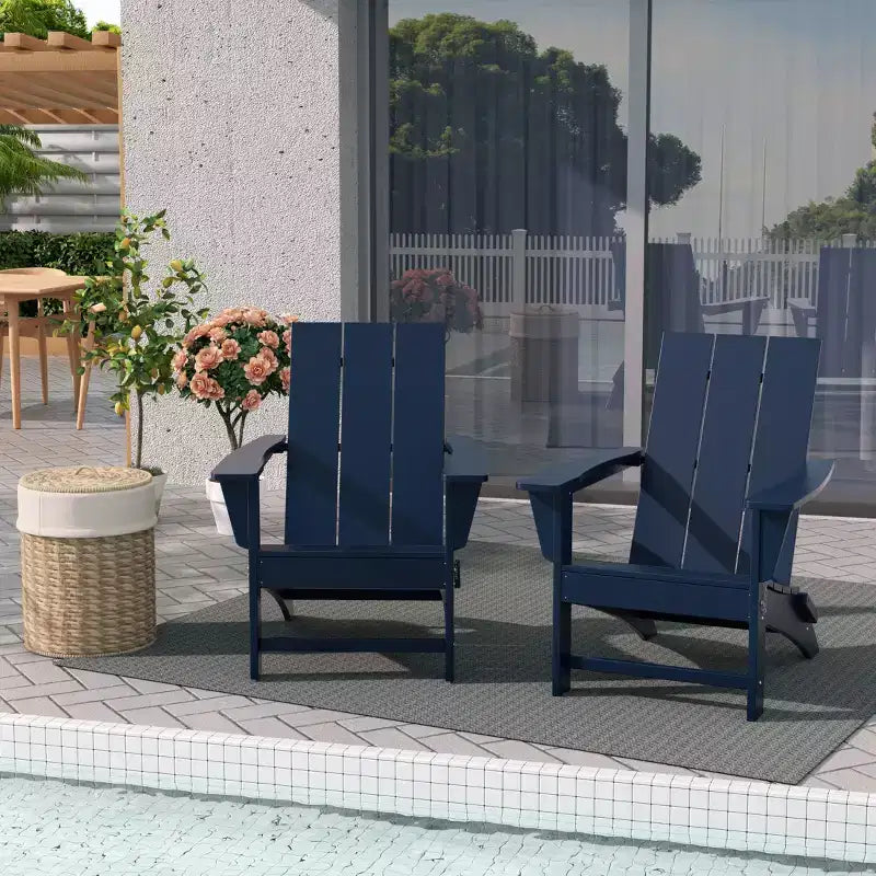 WestinTrends Chaise Adirondack pliante en PEHD Ashore (Lot de 2)
