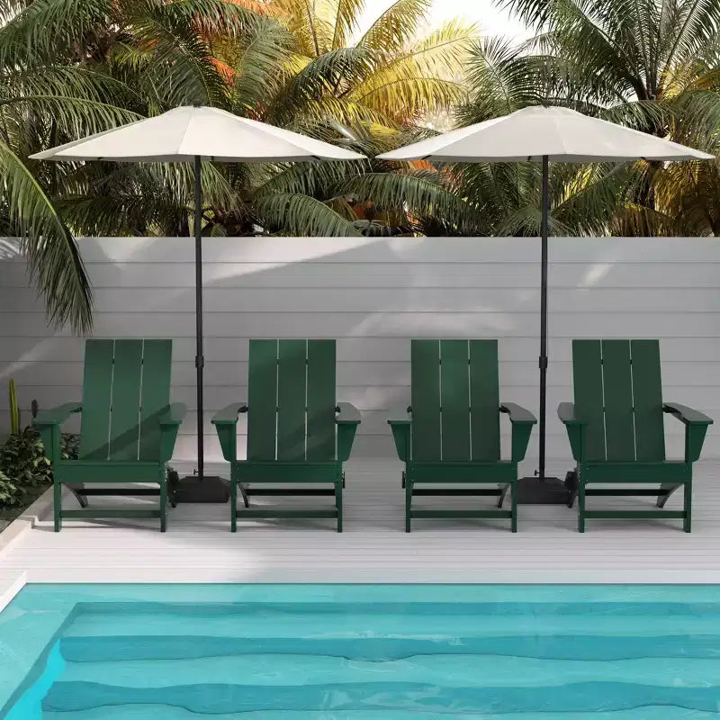 WestinTrends Ashore Chaise pliante Adirondack en PEHD (Lot de 4)